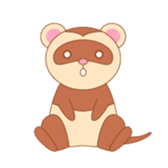 cute ferret sticker #2204995