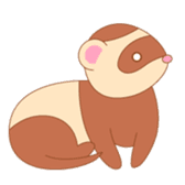 cute ferret sticker #2205003