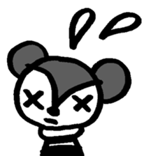 monochrome bear&bunny sticker #2205428