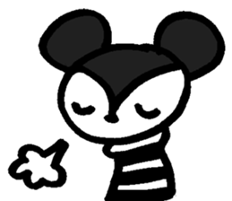 monochrome bear&bunny sticker #2205437