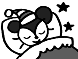 monochrome bear&bunny sticker #2205441