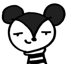 monochrome bear&bunny sticker #2205445