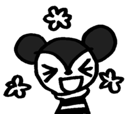 monochrome bear&bunny sticker #2205447