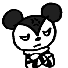 monochrome bear&bunny sticker #2205461