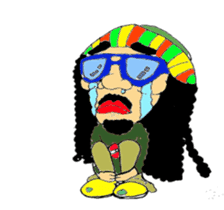 rastaman uncle of a reggae lover sticker #2207984