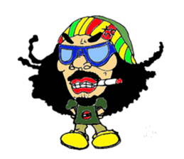 rastaman uncle of a reggae lover sticker #2207985