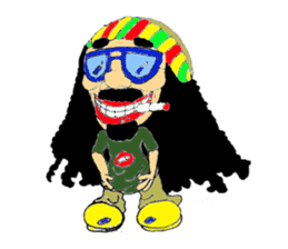 rastaman uncle of a reggae lover sticker #2207986