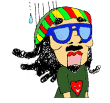 rastaman uncle of a reggae lover sticker #2207993