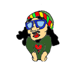 rastaman uncle of a reggae lover sticker #2207994