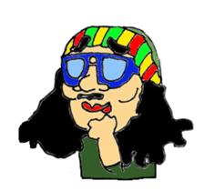 rastaman uncle of a reggae lover sticker #2207997