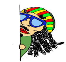 rastaman uncle of a reggae lover sticker #2208004