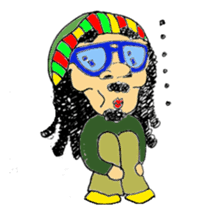 rastaman uncle of a reggae lover sticker #2208007