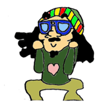 rastaman uncle of a reggae lover sticker #2208014