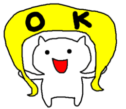 White cat of Momoro sticker #2208218