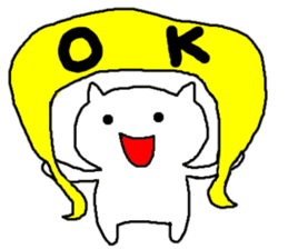White cat of Momoro sticker #2208218