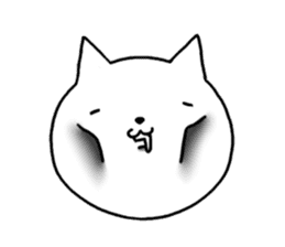 Head of white cat.PLUS sticker #2208232
