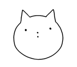 Head of white cat.PLUS sticker #2208234