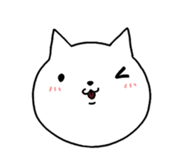 Head of white cat.PLUS sticker #2208237