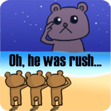 The bear Marked for Death -English- sticker #2208873