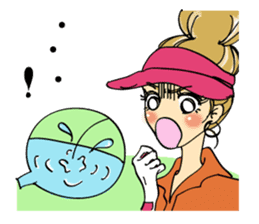 Ideal day for playing golf. Good putt! sticker #2209075