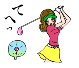 Ideal day for playing golf. Good putt! sticker #2209078