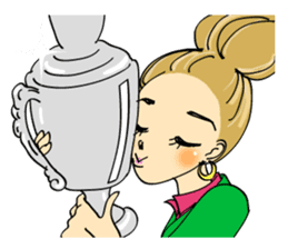 Ideal day for playing golf. Good putt! sticker #2209087