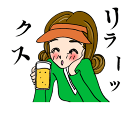 Ideal day for playing golf. Good putt! sticker #2209101