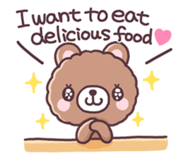 Bear want to eat food!(English) sticker #2209264
