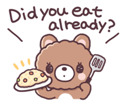Bear want to eat food!(English) sticker #2209267