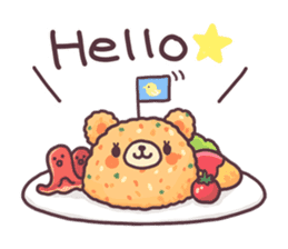 Bear want to eat food!(English) sticker #2209276