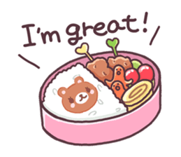 Bear want to eat food!(English) sticker #2209281