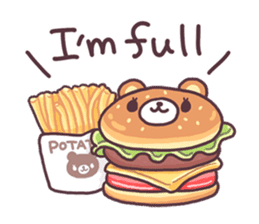 Bear want to eat food!(English) sticker #2209286