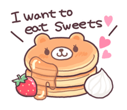 Bear want to eat food!(English) sticker #2209291