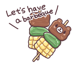 Bear want to eat food!(English) sticker #2209295