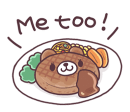 Bear want to eat food!(English) sticker #2209303