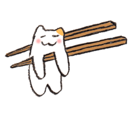 chopsticks cat sticker #2210667