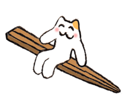 chopsticks cat sticker #2210674