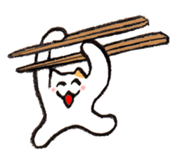 chopsticks cat sticker #2210676