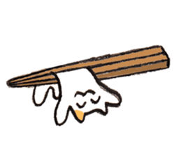 chopsticks cat sticker #2210677