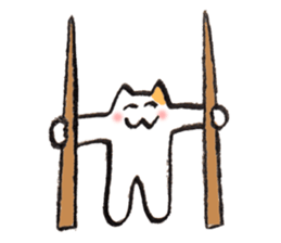 chopsticks cat sticker #2210680