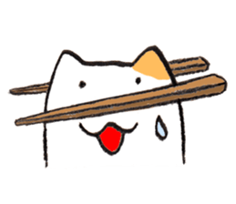 chopsticks cat sticker #2210682
