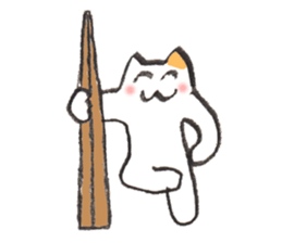 chopsticks cat sticker #2210688