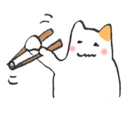 chopsticks cat sticker #2210691