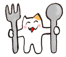 chopsticks cat sticker #2210694