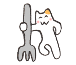 chopsticks cat sticker #2210696