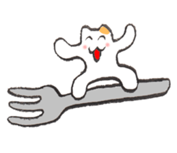 chopsticks cat sticker #2210697