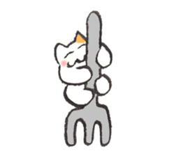 chopsticks cat sticker #2210698