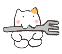 chopsticks cat sticker #2210699