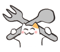 chopsticks cat sticker #2210702