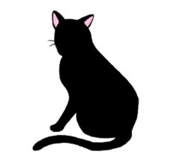 The stickers of black cats(ENG.) sticker #2210759